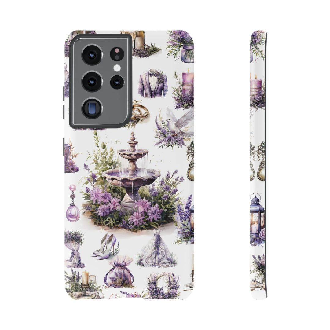 Impact Resistant, Lavender Wedding, Cute Phone Cases for Samsung S24, S23, S22, S21, IPhone 15 pro Iphone 14 pro Iphone 13 IPhone 12 Iphone 11 - Studio40ParkLane