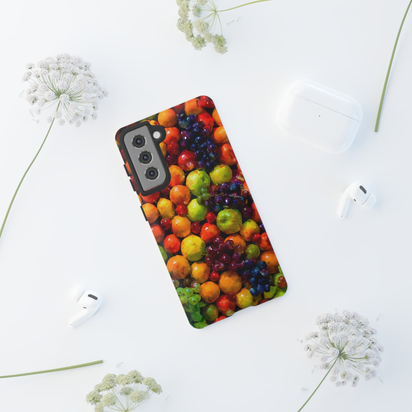 Impact Resistant, Fall Fruit, Cute Phone Cases for Samsung S24, S23, S22, S21, IPhone 15 pro Iphone 14 pro Iphone 13 IPhone 12 Iphone 11