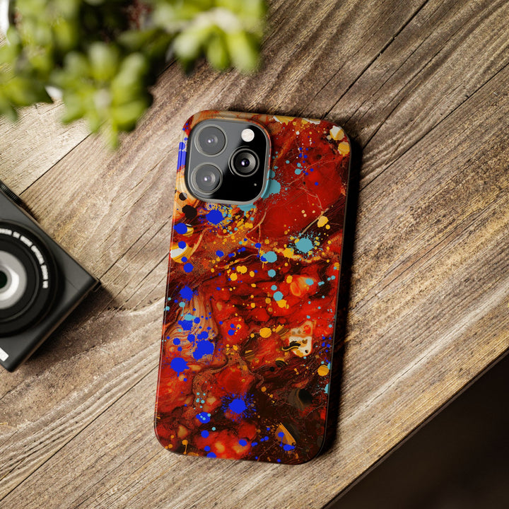 Slim Cute Phone Cases for Iphone - | iPhone 15 Case | iPhone 15 Pro Max Case, Iphone 14 Case, Iphone 14 Pro Max, Iphone 13, Fall Marble Paint Splash - Studio40ParkLane