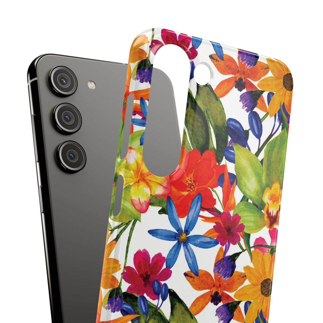 Sleek Snap Colorful Flowers Cute Phone Case for iPhone 16 15 14 13 12 11 X Xs Max Xr Pro Plus Samsung Galaxy S24 S23 S22 S21 S20 Note Ultra