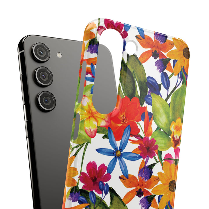 Sleek Snap Colorful Flowers Cute Phone Case for iPhone 16 15 14 13 12 11 X Xs Max Xr Pro Plus Samsung Galaxy S24 S23 S22 S21 S20 Note Ultra
