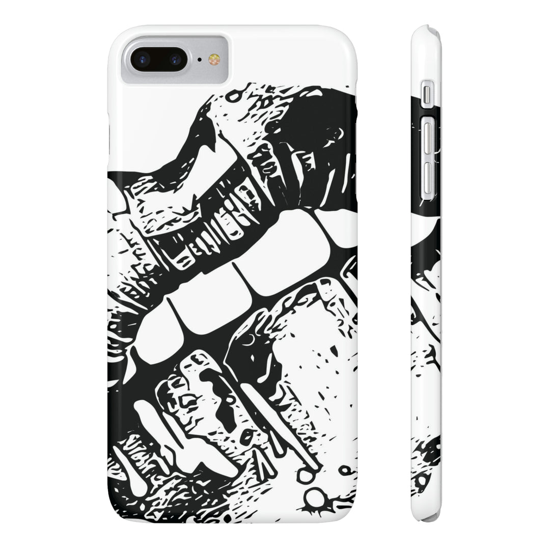 Slim Cute Phone Cases for Iphone - | iPhone 15 Case | iPhone 15 Pro Max Case, Iphone 14 Case, Iphone 14 Pro Max, Iphone 13, Smile Lips Black and White - Studio40ParkLane