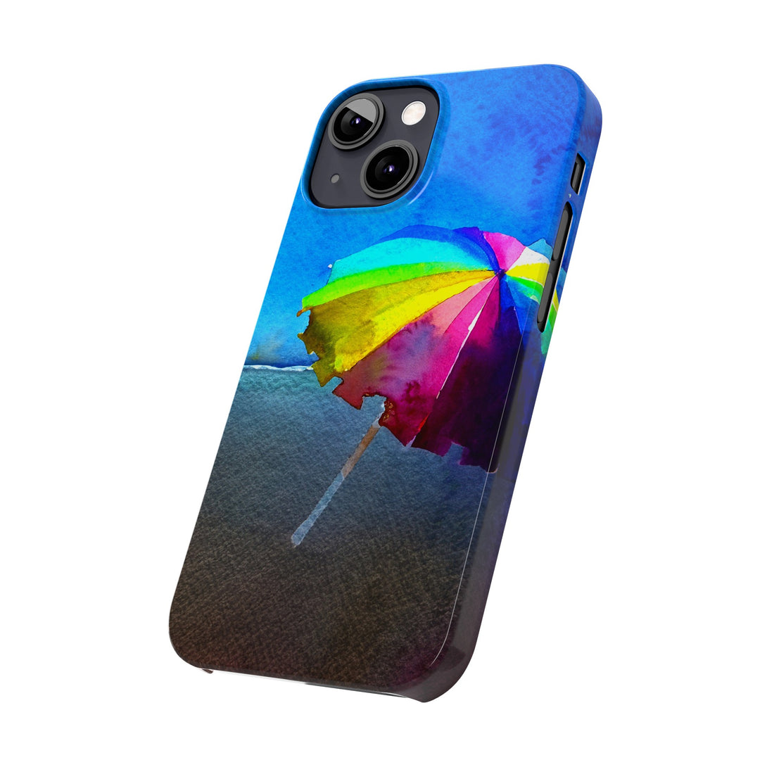 Slim Cute Phone Cases for Iphone - | iPhone 15 Case | iPhone 15 Pro Max Case, Iphone 14 Case, Iphone 14 Pro Max, Iphone 13, Summer Beach Umbrella - Studio40ParkLane