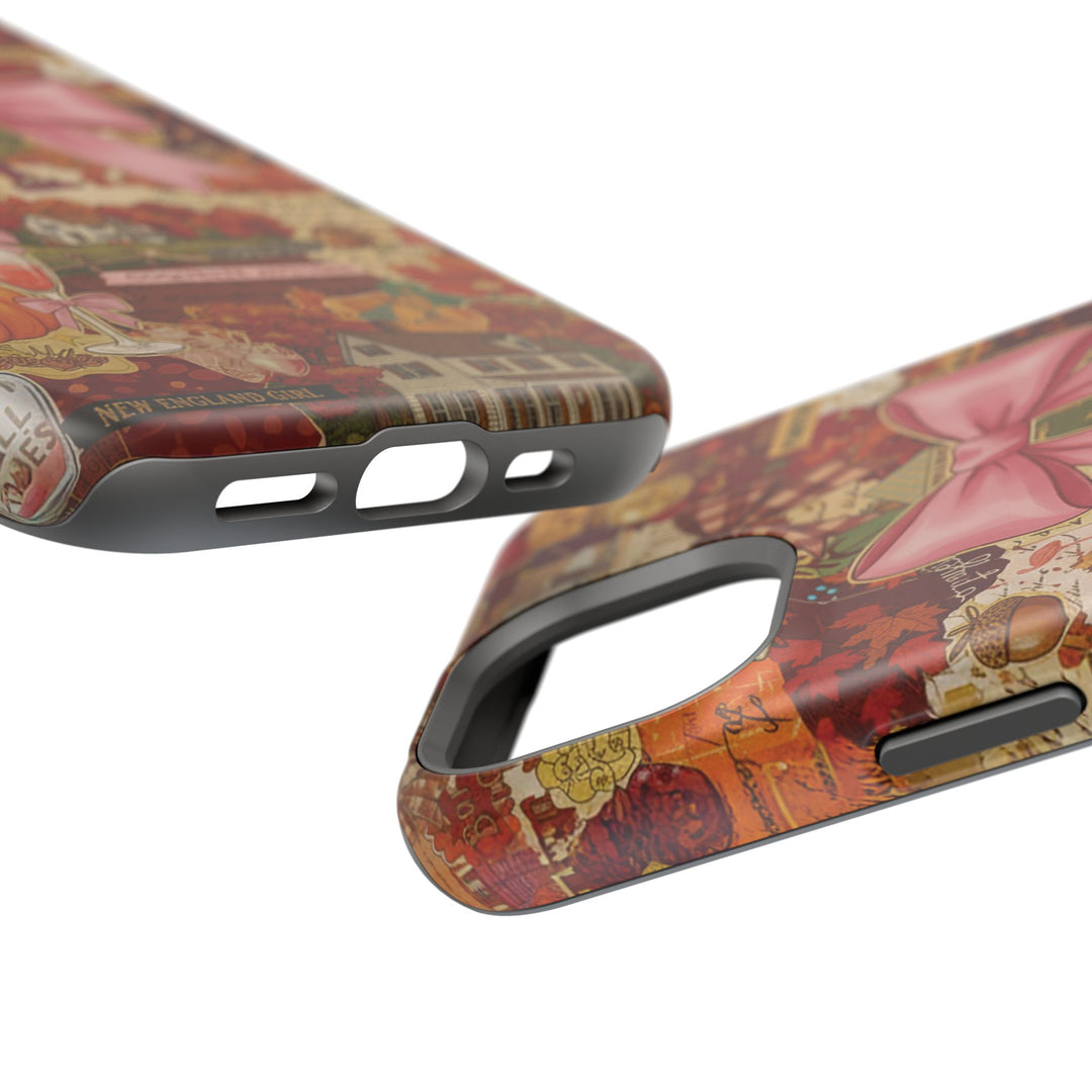 New England Fall Coquette Collage Tough Magsafe Cute Phone Cases for Iphone | iPhone 15 Pro Max Case, Iphone 14, Iphone 14 13 12 11 10 9 8 7 - Studio40ParkLane