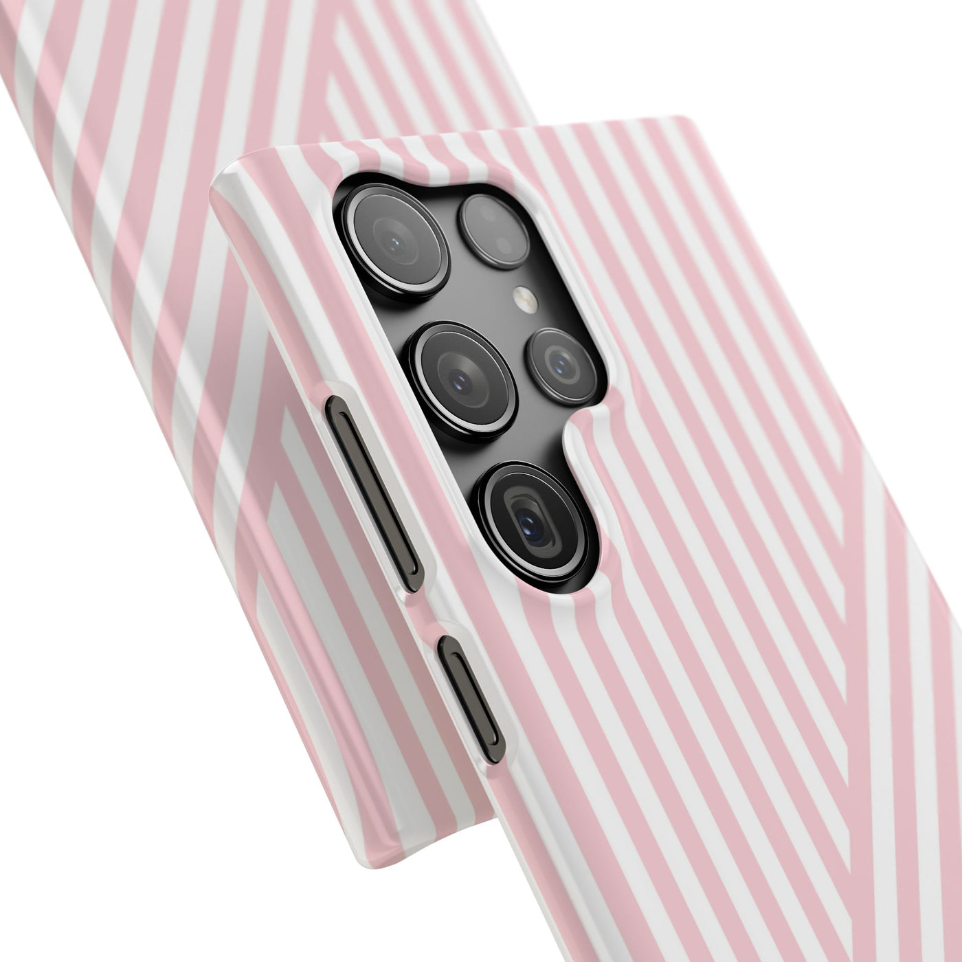 Aesthetic Sweet Pink Stripes Cute Phone Case Sleek Snap - For iPhone 17 Pro Max iPhone 16 Pro iPhone 15 Iphone 14 Plus 13 Pro 12 11 10 Gift