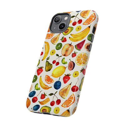 Impact Resistant, Mixed Fruits, Cute Phone Cases for Samsung S24, S23, S22, S21, IPhone 15 pro Iphone 14 pro Iphone 13 IPhone 12 Iphone 11