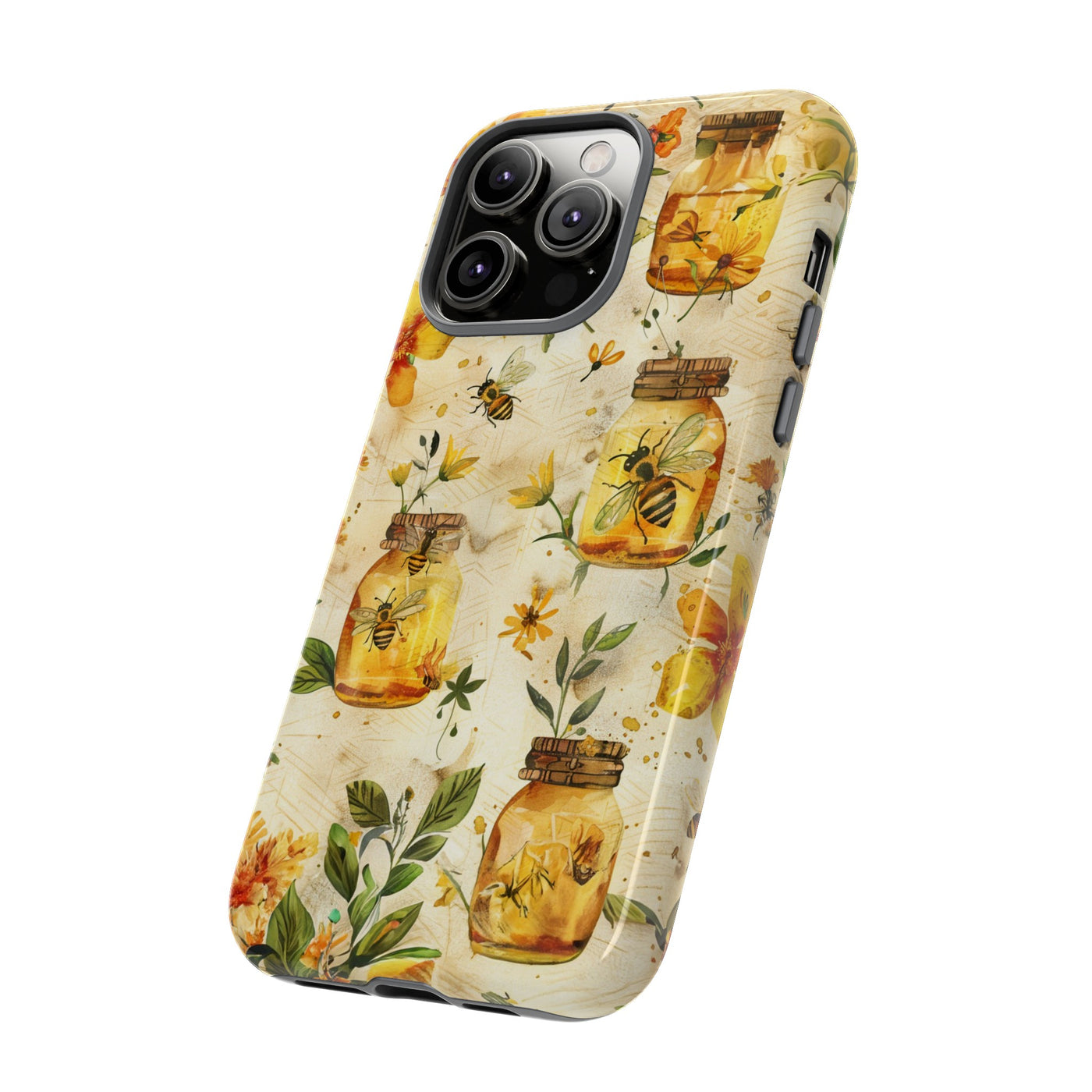 Impact Resistant, Honey Bees, Cute Phone Cases for Samsung S24, S23, S22, S21, IPhone 15 pro Iphone 14 pro Iphone 13 IPhone 12 Iphone 11