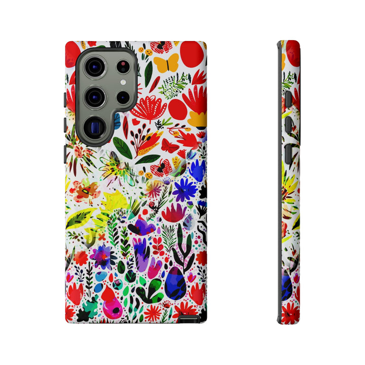 Impact Resistant, Colored Flowers, Cute Phone Cases for Samsung S24, S23, S22, S21, IPhone 15 pro Iphone 14 pro Iphone 13 IPhone 12 Iphone 11 - Studio40ParkLane