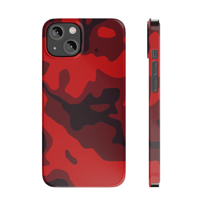 Slim Cute iPhone Cases - | iPhone 15 Case | iPhone 15 Pro Max Case, Iphone 14 Case, Iphone 14 Pro Max, Iphone 13, Red Camo Camouflage