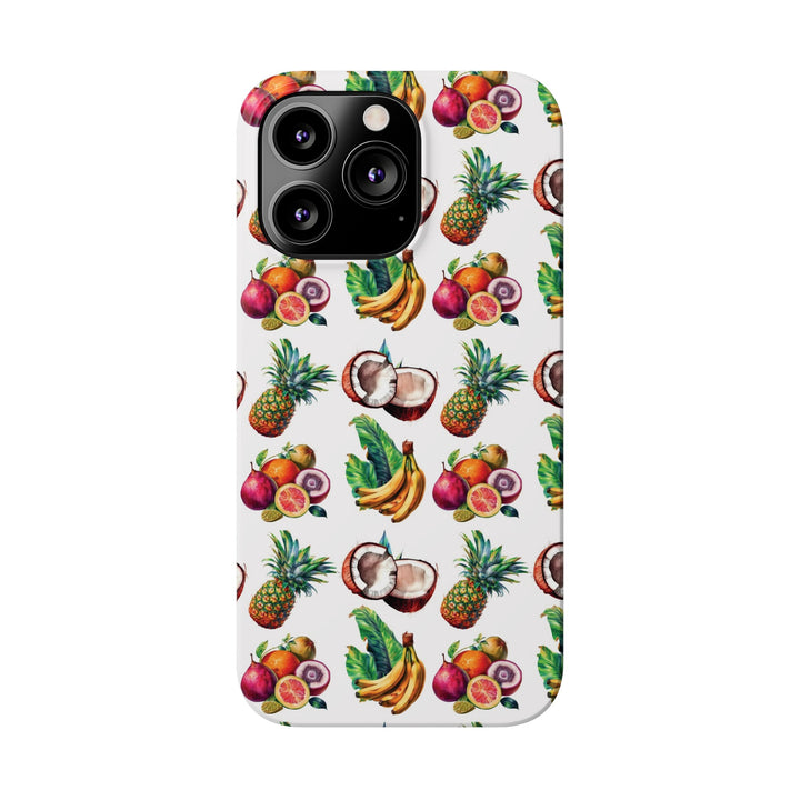 Slim Cute Phone Cases for Iphone - | iPhone 15 Case | iPhone 15 Pro Max Case, Iphone 14 Case, Iphone 14 Pro Max, Iphone 13, Tropical Summer Fruit - Studio40ParkLane