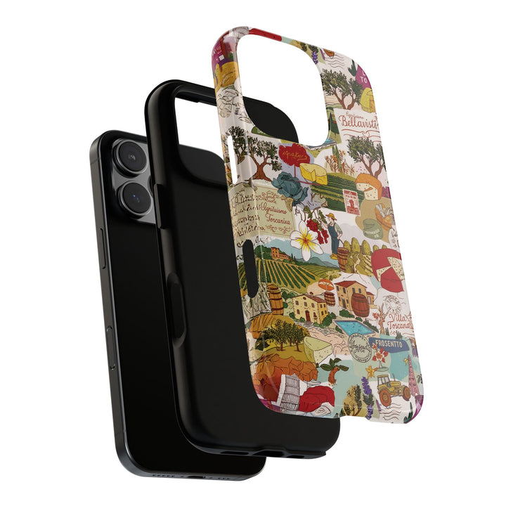 Italy Tuscany Coquette Collage Tough Premium Phone Case - For iPhone 17 Pro Max iPhone 16 Pro iPhone 15 Iphone 14 Plus 13 Pro 12 11 10 XR - Studio40ParkLane
