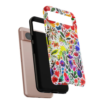 Impact Resistant, Colored Flowers, Cute Phone Cases for Samsung S24, S23, S22, S21, IPhone 15 pro Iphone 14 pro Iphone 13 IPhone 12 Iphone 11