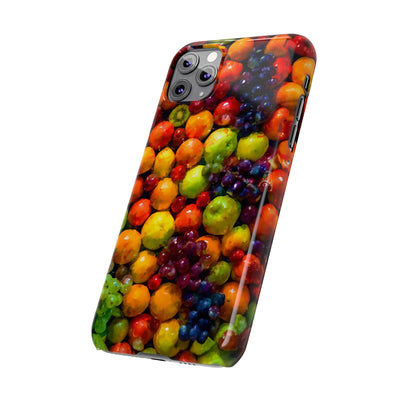 Slim Cute Phone Cases for Iphone  | iPhone 15 Case | iPhone 15 Pro Max Case, Iphone 14, Iphone 14 Pro Max, Iphone 13, Summer Assorted Fruits