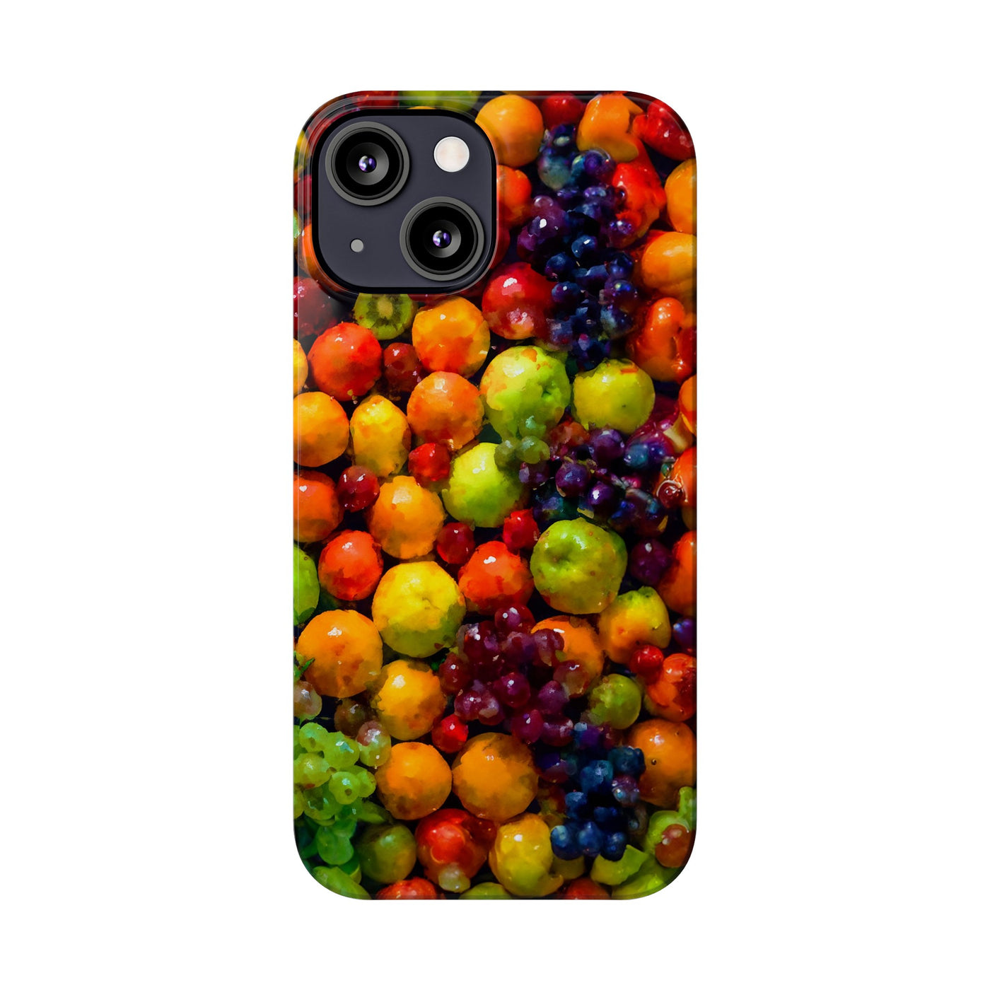 Slim Cute Phone Cases for Iphone  | iPhone 15 Case | iPhone 15 Pro Max Case, Iphone 14, Iphone 14 Pro Max, Iphone 13, Summer Assorted Fruits