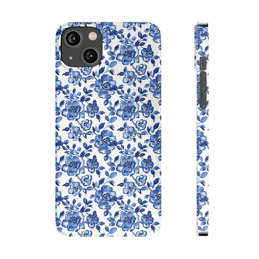 Slim Blue Chinoiserie Gift for Her Cute Phone Cases for Iphone 16 Pro Max | iPhone 15 Case | iPhone 15 Pro Max Case, Iphone 14, Iphone 14 Pro Max, Iphone 13 12 11 8 7 - Studio40ParkLane