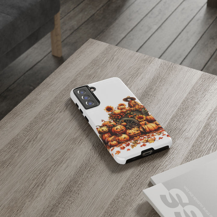 Impact Resistant, Fall Leaves Scarecrow, Cute Phone Cases for Samsung S24, S23, S22, S21, IPhone 15 pro Iphone 14 pro Iphone 13 IPhone 12 Iphone 11 - Studio40ParkLane