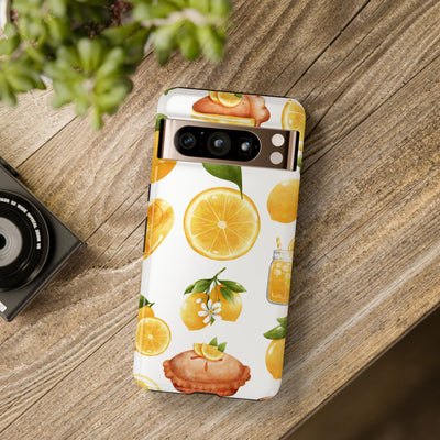 Impact Resistant, Lemon Fruit Pie, Cute Phone Cases for Samsung S24, S23, S22, S21, IPhone 15 pro Iphone 14 pro Iphone 13 IPhone 12 Iphone 11