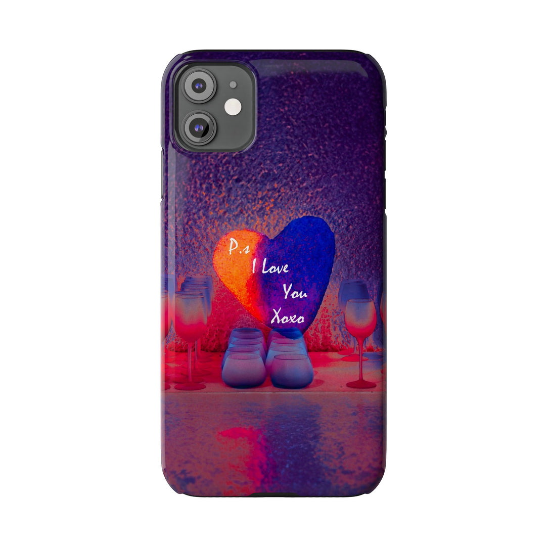 Slim Cute Phone Cases for Iphone - | iPhone 15 Case | iPhone 15 Pro Max Case, Iphone 14 Case, Iphone 14 Pro Max, Iphone 13, PS I Love You Heart - Studio40ParkLane