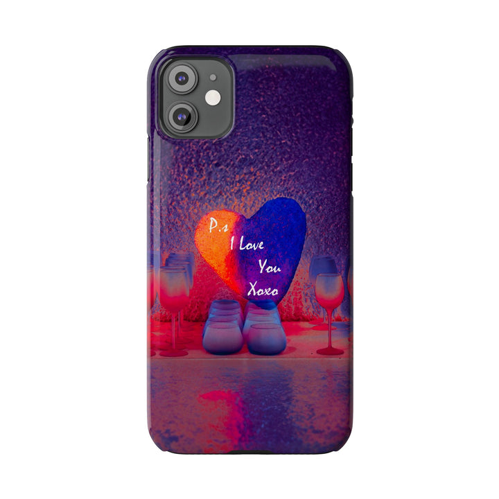 Slim Cute Phone Cases for Iphone - | iPhone 15 Case | iPhone 15 Pro Max Case, Iphone 14 Case, Iphone 14 Pro Max, Iphone 13, PS I Love You Heart - Studio40ParkLane