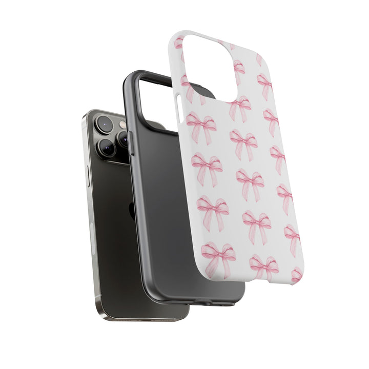 Pink Bows Cute Phone Case, for IPhone 16 Pro Max | Iphone 15, Iphone 14, IPhone 13 Case, 11 8 7, Samsung Galaxy S24, S23, S22, S21, 2 Layer Protection - Studio40ParkLane