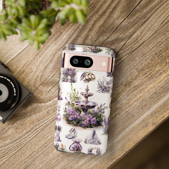 Impact Resistant, Lavender Wedding, Cute Phone Cases for Samsung S24, S23, S22, S21, IPhone 15 pro Iphone 14 pro Iphone 13 IPhone 12 Iphone 11 - Studio40ParkLane