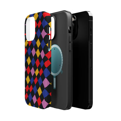 Aesthetic Colorful Checkerboard Tough Magsafe Phone Case - For iPhone 17 Pro Max iPhone 16 Pro iPhone 15 Iphone 14 Plus 13 Pro 12 11 Gift - Studio40ParkLane