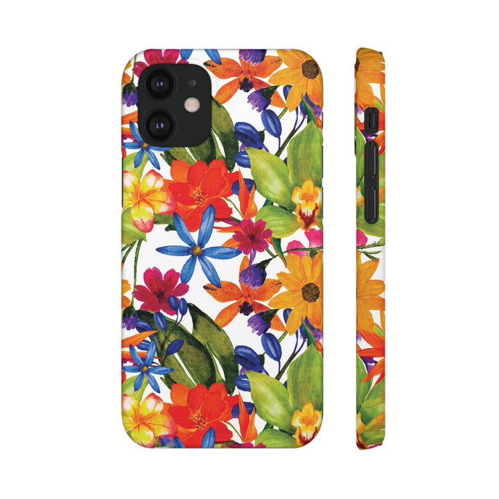 Sleek Snap Colorful Flowers Cute Phone Case for iPhone 16 15 14 13 12 11 X Xs Max Xr Pro Plus Samsung Galaxy S24 S23 S22 S21 S20 Note Ultra