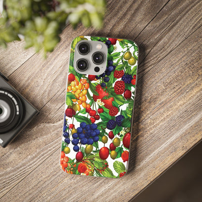 Cute Flexi Phone Cases, For Samsung Galaxy and Iphone, Summer Mixed Fruit, Galaxy S23 Phone Case, Samsung S22 Case, Samsung S21, Iphone 15, Iphone 14, Iphone 13