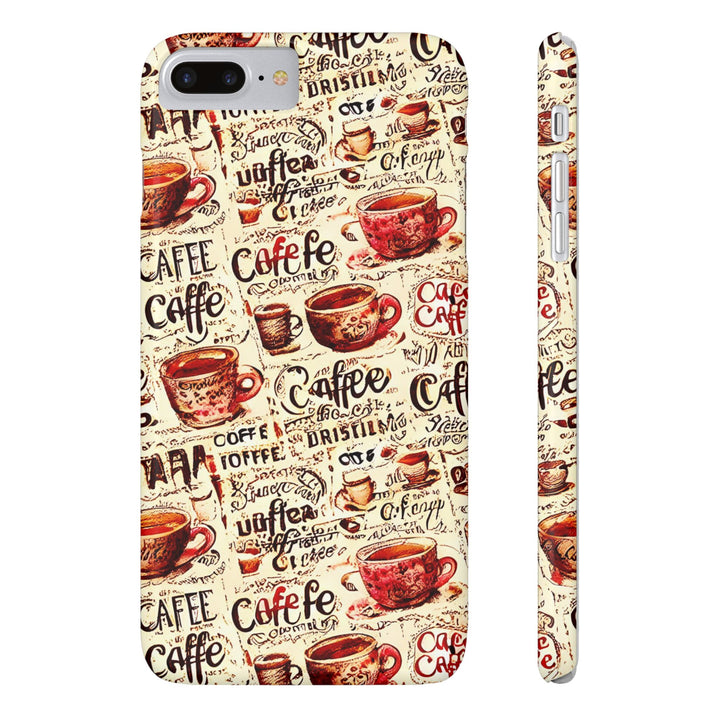 Slim Cute Phone Cases for Iphone - | iPhone 15 Case | iPhone 15 Pro Max Case, Iphone 14 Case, Iphone 14 Pro Max, Iphone 13, Paris Coffee Cup - Studio40ParkLane