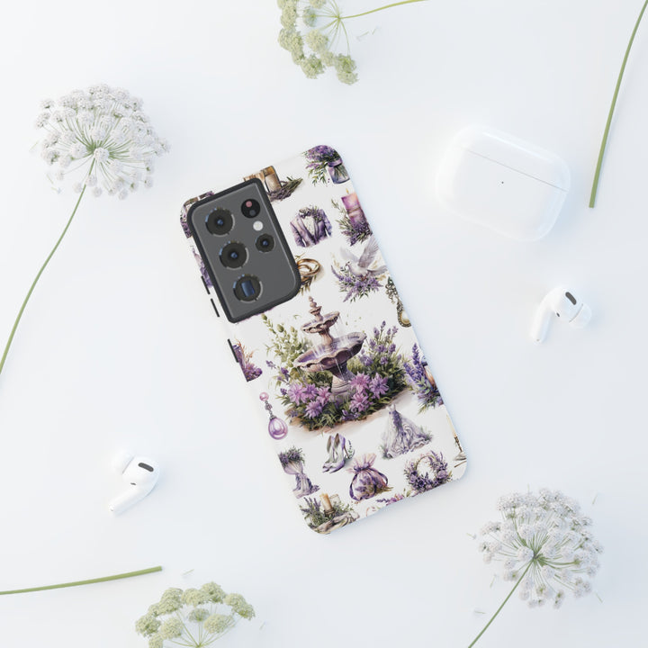 Impact Resistant, Lavender Wedding, Cute Phone Cases for Samsung S24, S23, S22, S21, IPhone 15 pro Iphone 14 pro Iphone 13 IPhone 12 Iphone 11 - Studio40ParkLane