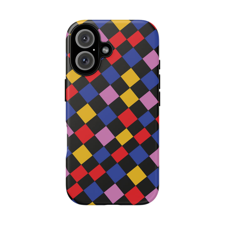 Aesthetic Tough Colorful Checkerboard Phone Case Premium - For iPhone 17 Pro Max iPhone 16 Pro iPhone 15 Iphone 14 Plus 13 Pro 12 11 10 XR - Studio40ParkLane