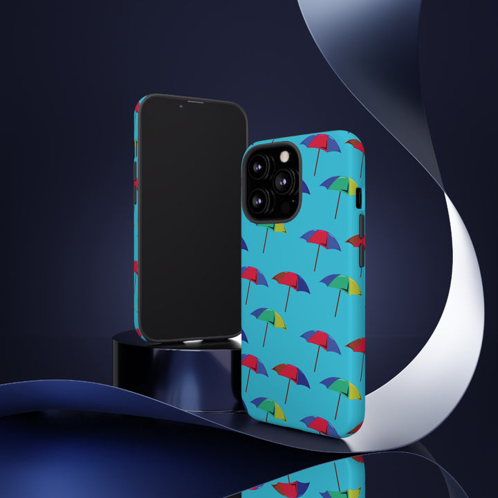 Cute IPhone Case | Colorful Beach Parasols Blue, iPhone 15 Case | iPhone 15 Pro Case, Iphone 14 Case, Iphone 14 Pro Max Case, Protective Iphone Case - Studio40ParkLane