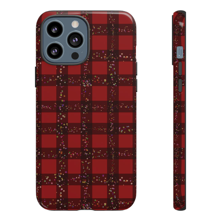 Cute IPhone Case | iPhone 15 Case | iPhone 15 Pro Max Case, Iphone 14 Case, Iphone 14 Pro Max Case IPhone Case for Art Lovers, Red Festive Plaid - Studio40ParkLane