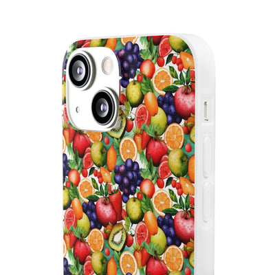 Cute Flexi Phone Cases, Summer Fruit Mix, Compatible with Samsung Galaxy S23, Samsung S22, Samsung S21, Samsung S20, Galaxy S20 Ultra