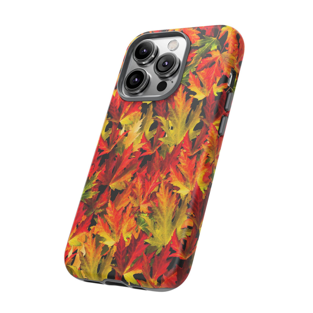 Fall Leaves Impact Resistant, Cute Phone Cases for Samsung S24, S23, S22, S21, IPhone 15 pro Iphone 14 pro Iphone 13 IPhone 12 Iphone 11 - Studio40ParkLane