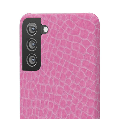 Snap Non Leather Pink Color Pattern Gift for Her Cute Phone Cases for Samsung Galaxy S24, S23, S22, S21, S20, Plus, Ultra, Iphone 16, 15, 14, Pro and Max - Studio40ParkLane