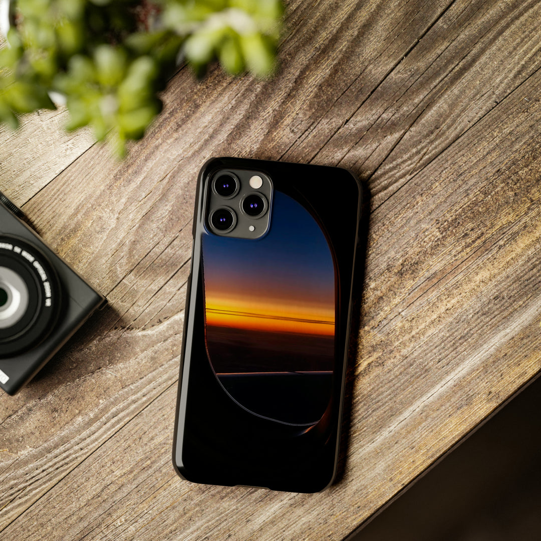 Slim Cute Phone Cases for Iphone - | iPhone 15 Case | iPhone 15 Pro Max Case, Iphone 14 Case, Iphone 14 Pro Max, Iphone 13, Airplane Window Sunset - Studio40ParkLane