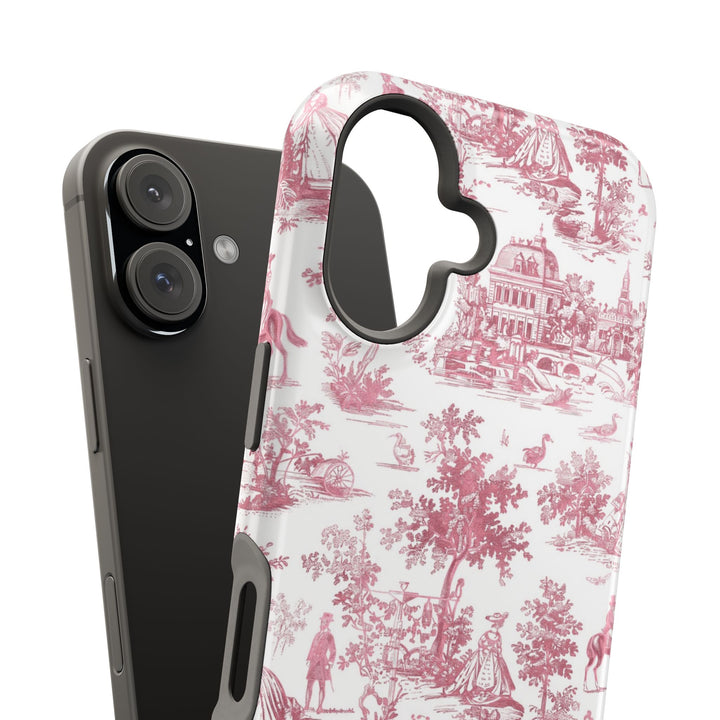 French Pink Toile Magsafe Cute Phone Case for Iphone Gift for Her, iPhone 16 Case | iPhone 15 Pro Max Case, Iphone 14, Iphone 14 Pro Max, Iphone 13, Iphone 12 - Studio40ParkLane