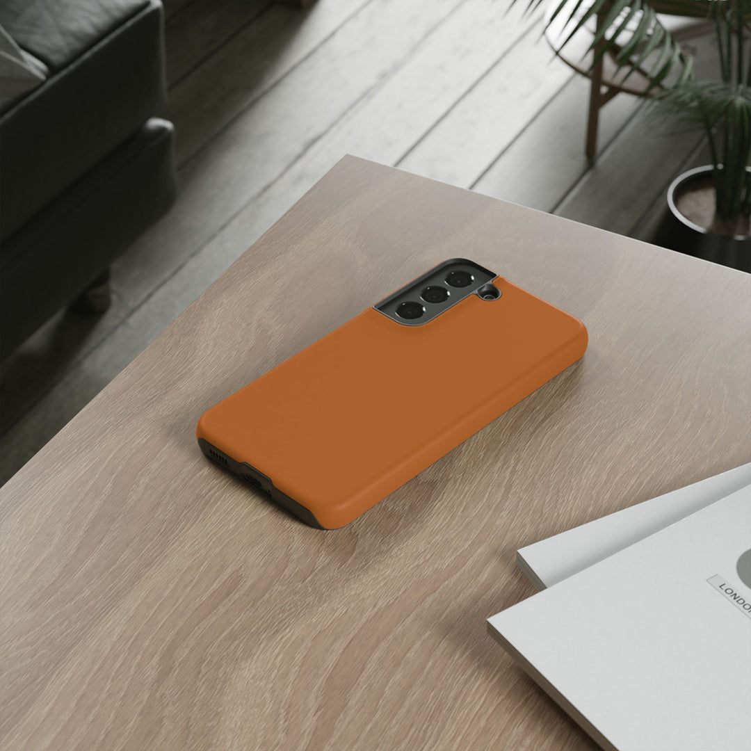 Premium Tough Rusty Brown Orange Gift for Her Cute Phone Cases for Samsung S25 S24, S23, S22, S21, Iphone, 16, 15, 14, 13 Pro Max Ultra - Studio40ParkLane