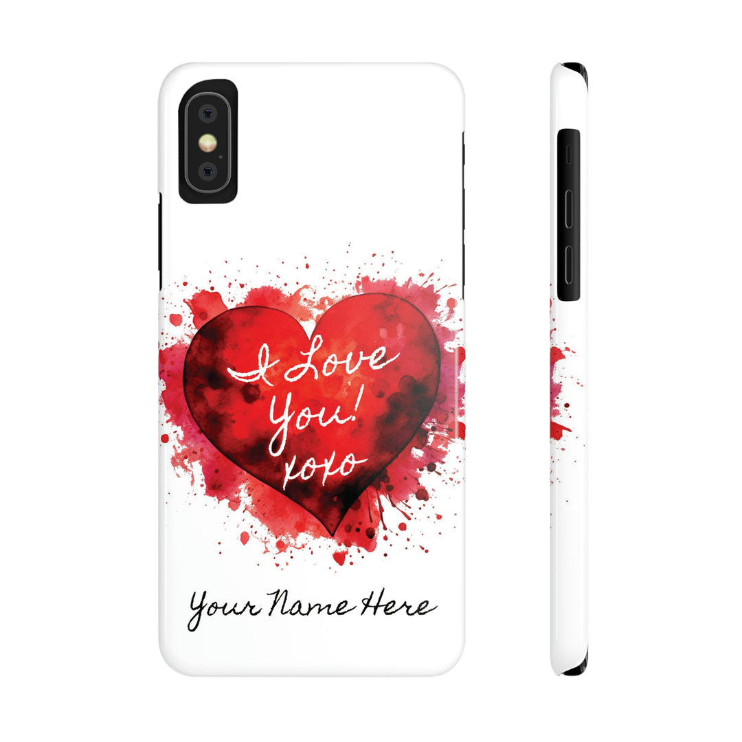 Slim Personalized Slim Cute iPhone Cases - | iPhone 15 Case | iPhone 15 Pro Max Case, Iphone 14 Case, Iphone 14 Pro Max, Iphone 13, Valentine Heart Love - Studio40ParkLane