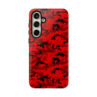 Impact Resistant, Red Camo Camouflage, Cute Phone Cases for Samsung S24, S23, S22, S21, IPhone 15 pro Iphone 14 pro Iphone 13 IPhone 12 Iphone 11