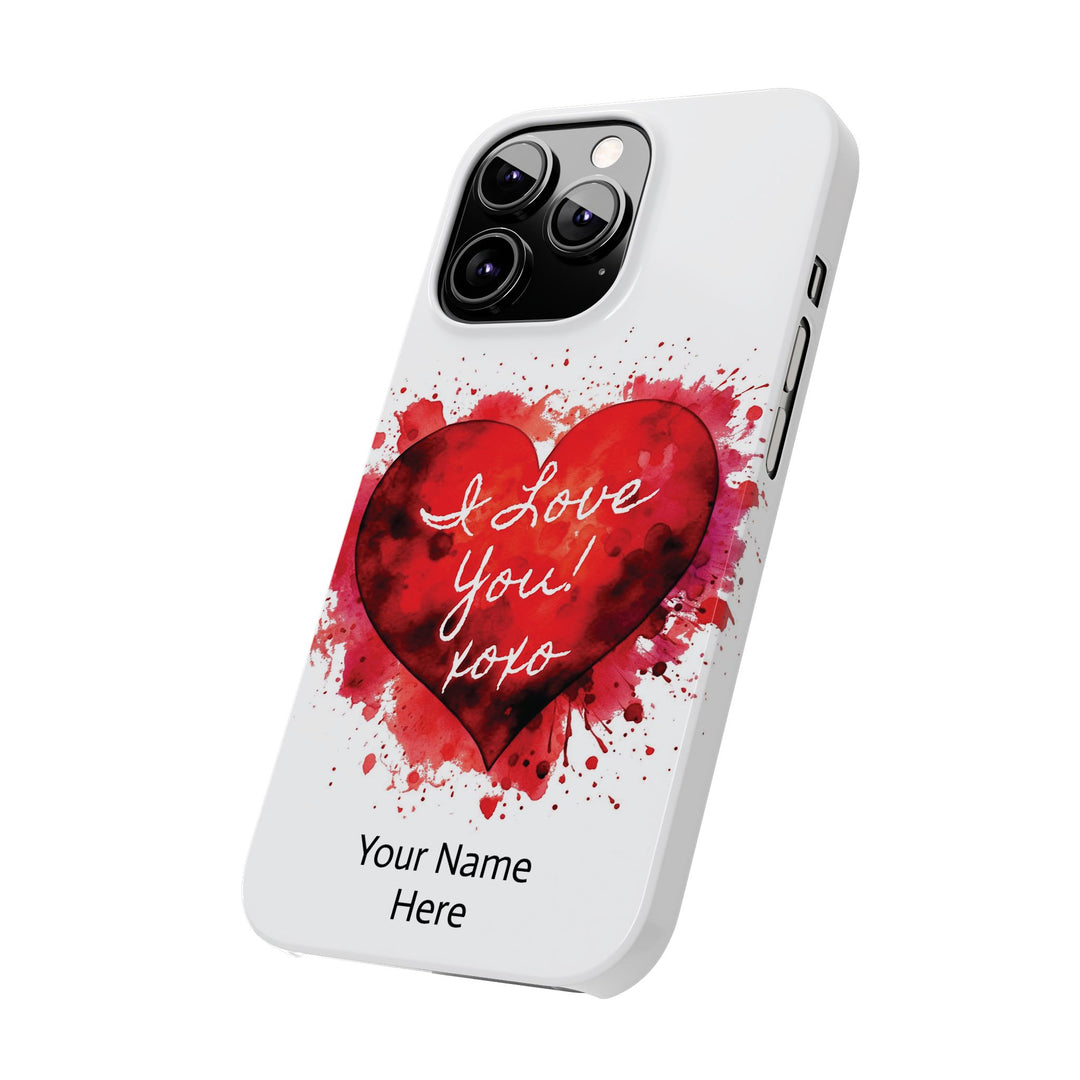 Slim Custom Personalized Valentine Love Gift for Her Cute Phone Cases for Iphone 16 Pro Max | iPhone 15 Case | iPhone 15 Pro Max Case, Iphone 14, 13, 12, 11, 10, 8, 7 - Studio40ParkLane