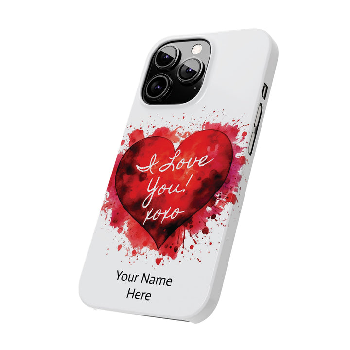Slim Custom Personalized Valentine Love Gift for Her Cute Phone Cases for Iphone 16 Pro Max | iPhone 15 Case | iPhone 15 Pro Max Case, Iphone 14, 13, 12, 11, 10, 8, 7 - Studio40ParkLane