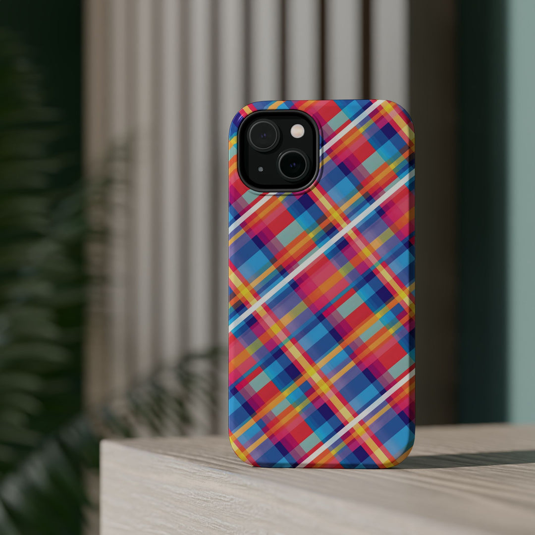 Checkered Plaid Magsafe Gift for Her Cute Phone Case for Iphone, | iPhone 16 | iPhone 15 Pro Max, Iphone 14 Pro Max, 13 12 11 10 9 8 7 - Studio40ParkLane