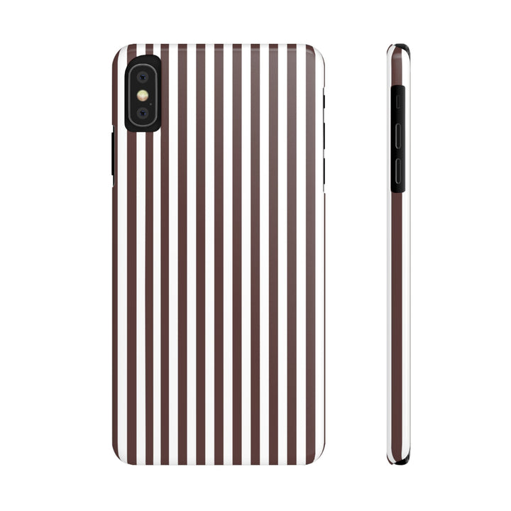 Slim Carriage Brown Striped Cute Phone Case for Iphone 16 - | iPhone 15 Pro Max Case | iPhone 14 Case Iphone 13 12 11 10 9 8 7 Gift for Her - Studio40ParkLane