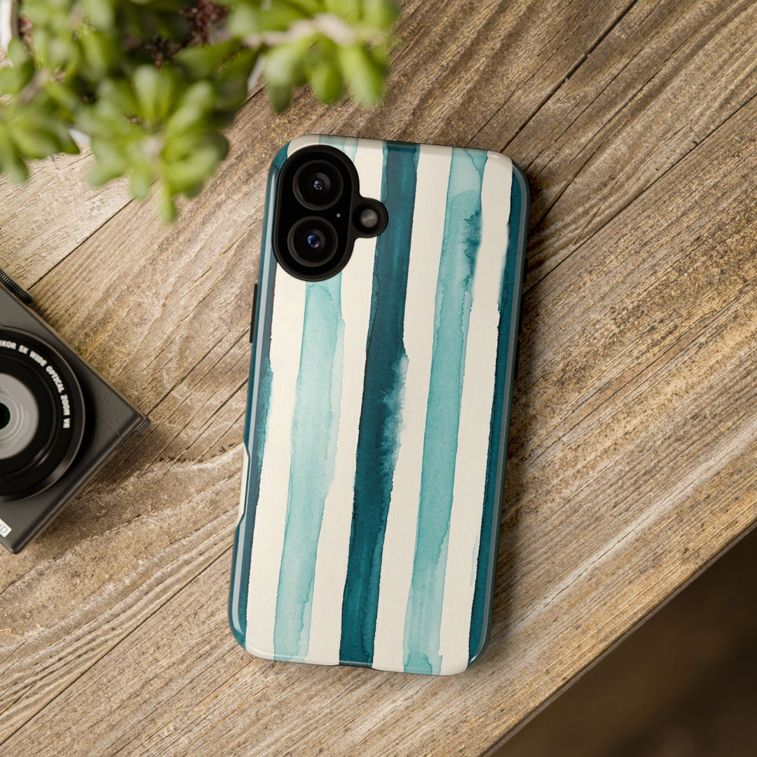 Tough Cute Green Stripes Phone Case, for IPhone 17 Pro Max | Iphone 17 Air, Iphone 16, IPhone 15, 14 13 12, Samsung Galaxy S26, S25, S24, S23