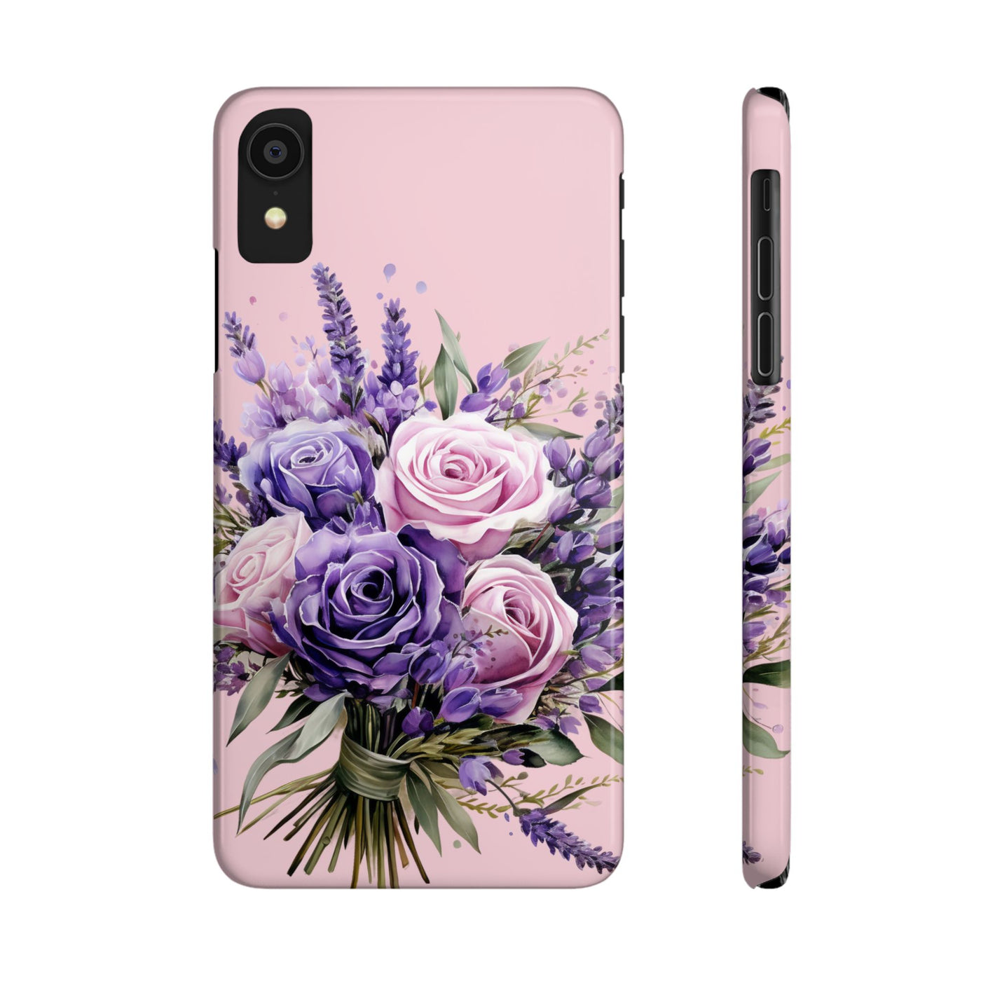 Slim Lavender Bouquet Flowers Cute Phone Cases for Iphone 16 Pro Max | iPhone 15 Case | iPhone 15 Pro Max Case, Iphone 14, Iphone 14 Pro Max, Iphone 13 12 11 8 7