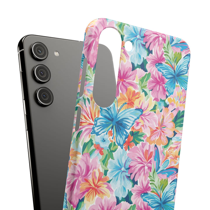 Sleek Snap Butterflies Flowers Cute Phone Case for iPhone 16 15 14 13 12 11 X Xs Max Xr Pro Plus Samsung Galaxy S24 S23 S22 S21 S20 Ultra