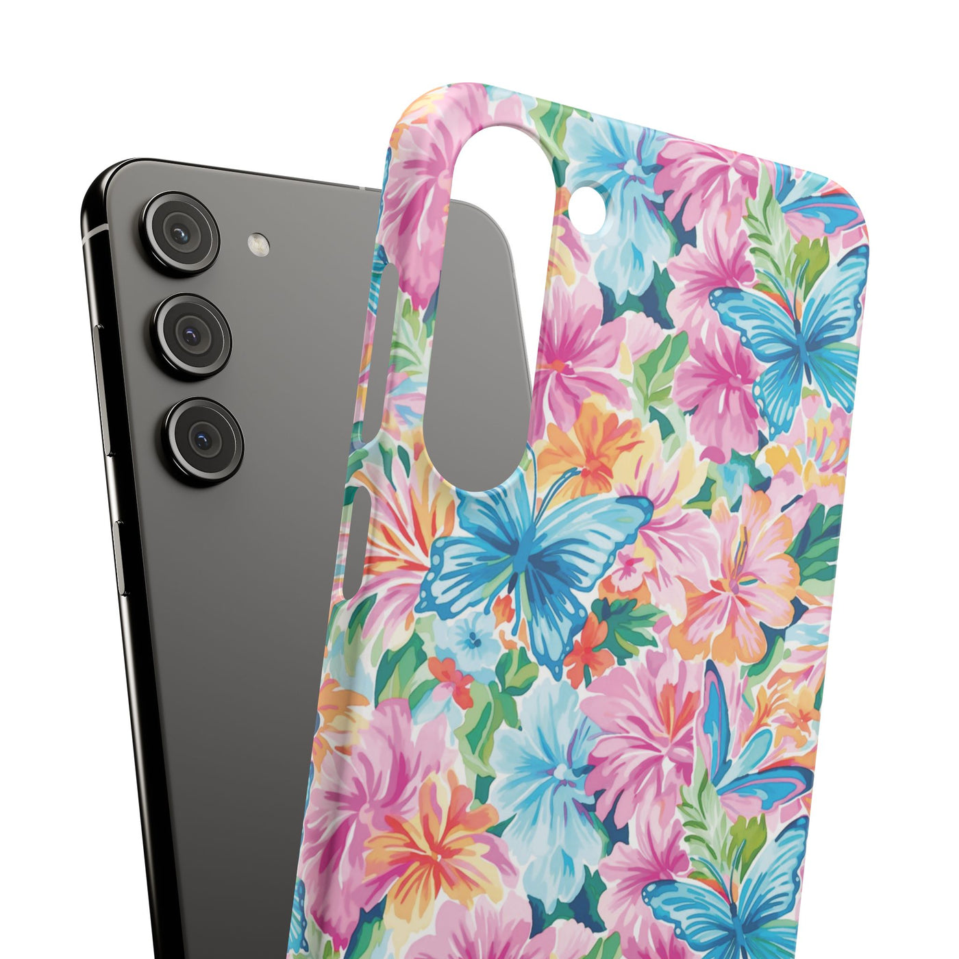 Snap Butterflies Flowers Cute Phone Cases for Samsung S24, S23, S22, S21, S20, Plus and Ultra, Iphone 16 Pro Max, Iphone 15, 14, 13, 12, 11, 10 - Studio40ParkLane