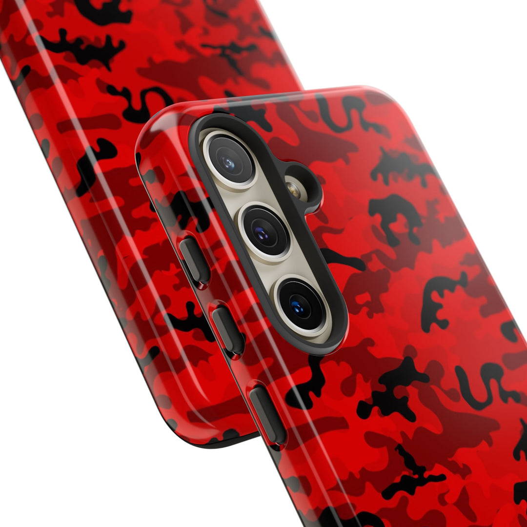 Impact Resistant, Red Camo Camouflage, Cute Phone Cases for Samsung S24, S23, S22, S21, IPhone 15 pro Iphone 14 pro Iphone 13 IPhone 12 Iphone 11 - Studio40ParkLane